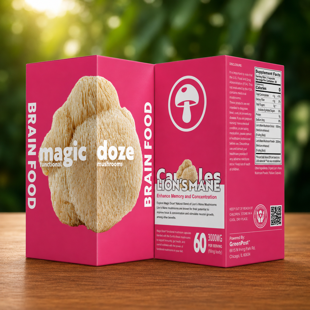 Lion's Mane Mushroom Capsules | Magic Doze Brain Food™