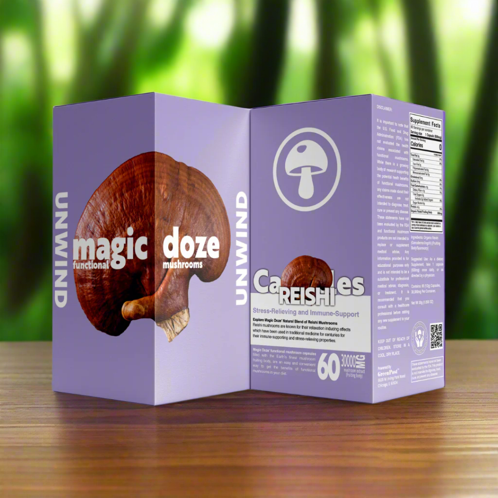 Reishi Mushroom Capsules | Magic Doze Unwind™