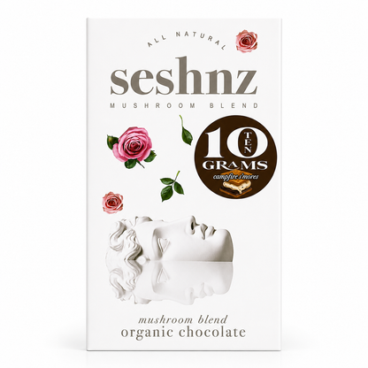 Seshnz Campfire S'mores 10g mushroom chocolate bar package